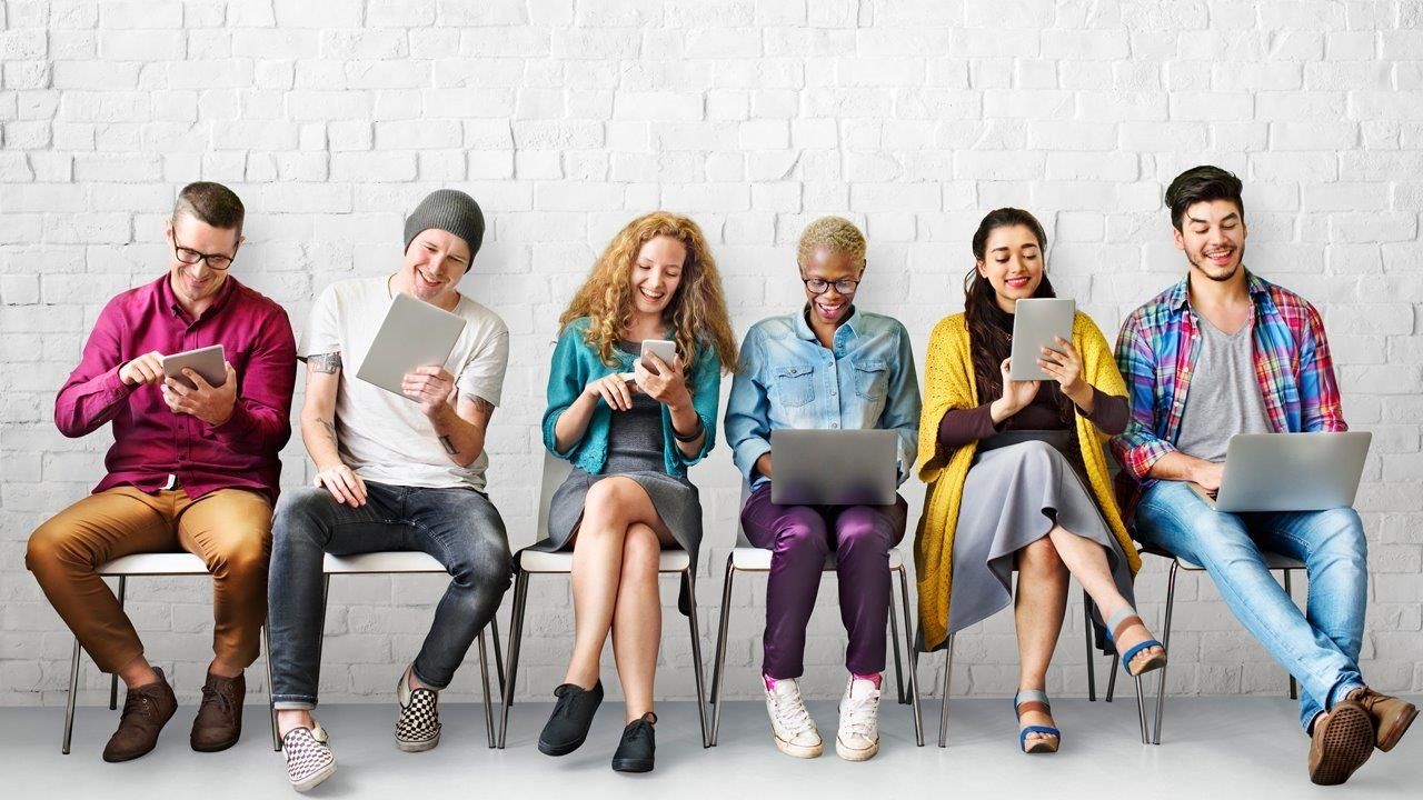 cropped millennials